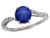 Star K Round 7mm Created Star Sapphire Bypass engagement promise solitaire ring - 314783W6