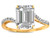Star K Big Stone Octagon Emerald Cut 10x8 Genuine White Sapphire Bypass solitaire ring - 314798B75
