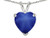 Star K Created Star Sapphire 8mm Heart Pendant Necklace - 314668W