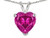 Star K Simulated Pink Tourmaline 8mm Heart Pendant Necklace - 314667W