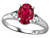 Star K Oval 8x6 Created Ruby Love Promise Ring - 314533AF55