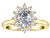 Star K Classic Lady Diana Halo Oval 7x5 Genuine White Topaz Ring - 314567B55