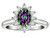 Star K Classic Oval 7x5 Lady Diana Halo Rainbow Mystic Topaz Ring - 314590AP8