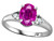 Star K Oval 8x6 Genuine Pink Tourmaline Love Promise Ring - 314526AF55