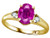 Star K Oval 8x6 Genuine Pink Tourmaline Love Promise Ring - 314526AF55