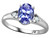Star K Oval 8x6 Genuine Tanzanite Love Promise Ring - 314524AP85