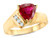 Star K Created Ruby Trillion Triangle Contemporary Modern Designer Ring - 314403B5