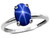 Star K Classic Solitaire Oval 8x6 Created Star Sapphire Engagement Promise Ring - 314352AF9