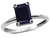 Star K Classic Octagon Emerald Cut 8x6mm Genuine Black Sapphire Solitaire Engagement Promise Ring - 314300AF8
