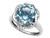 Star K Large Oval 12x10mm Genuine Sky Blue Topaz Love Knot Big Stone Ring - 314428P85
