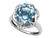 Star K Large Oval 12x10mm Genuine Sky Blue Topaz Love Knot Big Stone Ring - 314428B85