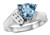 Star K Sky Blue Topaz Trillion 7mm Contemporary Designer Ring - 314414AP85