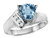 Star K Sky Blue Topaz Trillion 7mm Contemporary Designer Ring - 314414AP85