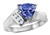 Star K Genuine Tanzanite Triangle Trillion 7mm Contemporary Modern Designer Ring - 314407AF7