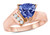 Star K Genuine Tanzanite Triangle Trillion 7mm Contemporary Modern Designer Ring - 314407AF7