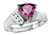 Star K Genuine Pink Tourmaline Triangle Trillion 7mm Contemporary Modern Designer Ring - 314408AF5