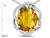 Star K Large Love Knot Pendant Necklace with Oval 12 x 10mm Genuine Citrine - 313871A