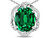 Star K Large Love Knot Pendant Necklace with Oval 12 x 10mm Simulated Emerald - 313879A