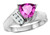 Star K Created Pink Sapphire Trillion Contemporary Designer Ring - 314420W5