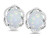 Star K Large Love Knot Earrings with Oval 8 x 6mm Genuine Opal - 313833P