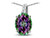 Star K Oval 8x6 Rainbow Mystic Topaz Journey Pendant Necklace - 313633W