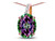 Star K Oval 8x6 Rainbow Mystic Topaz Journey Pendant Necklace - 313633AF