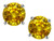 Star K Classic Round 6mm Genuine Citrine Four Prong Stud Earrings - 313664AP