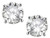 Star K Classic Round 6mm Genuine White Topaz Four Prong Stud Earrings - 313670W