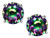 Star K Classic Round 7mm Rainbow Mystic Topaz Four Prong Stud Earrings - 313694AP