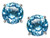 Star K Classic Round 7mm Genuine Blue Topaz Four Prong Stud Earrings - 313683P
