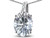 Star K Oval 9x7 Genuine White Topaz Journey Pendant Necklace