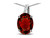 Star K Oval 8x6 Genuine Garnet Journey Pendant Necklace - 313603P