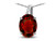 Star K Oval 8x6 Genuine Garnet Journey Pendant Necklace - 313603P