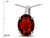 Star K Oval 8x6 Genuine Garnet Journey Pendant Necklace - 313603P