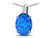 Star K Oval 8x6 Blue Created Opal Journey Pendant Necklace - 313620W
