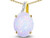 Star K 14k Gold Oval 9x7 Genuine Opal Journey Pendant Necklace - 313569B