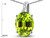 Star K 10k Gold Oval 9x7 Genuine Peridot Journey Pendant Necklace