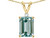 Star K Classic Octagon Emerald Cut 8x6mm Simulated Aquamarine Pendant Necklace - 314247B