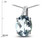 Star K Oval 8x6 Genuine Aquamarine Journey Pendant Necklace - 313618W