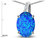 Star K Oval 9x7 Created Blue Opal Journey Pendant Necklace - 313570B