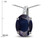 Star K Oval 8x6 Genuine Dark Sapphire Journey Pendant Necklace - 313615W