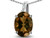 Star K 14k Gold Oval 9x7 Genuine Smoky Quartz Journey Pendant Necklace - 313573P
