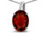 Star K 10k Gold Oval 9x7 Genuine Garnet Journey Pendant Necklace - 313578W