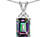 Star K Emerald Cut 10x8 mm Rainbow Mystic Topaz Pendant Necklace - 314142A