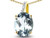Star K Oval 9x7 Genuine Aquamarine Journey Pendant Necklace - 313577AF