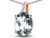 Star K Oval 9x7 Genuine Aquamarine Journey Pendant Necklace - 313577AF