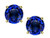 Star K Classic Round 6mm Created Sapphire Four Prong Stud Earrings - 313655AF