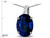 Star K Oval 8x6 Created Sapphire Journey Pendant Necklace - 313606A