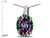 Star K Oval 8x6 Rainbow Mystic Topaz Journey Pendant Necklace - 313612B