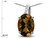 Star K Oval 8x6 Genuine Smoky Quartz Journey Pendant Necklace - 313614B